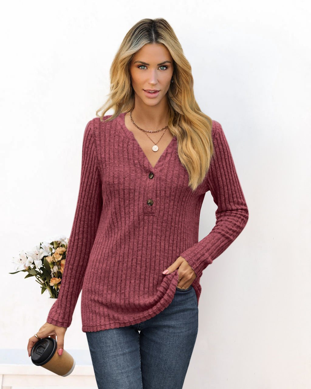 Damen lässiges Langarmshirt WW