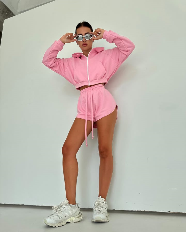 Damen Sportliches Zweiteiliges Set WW