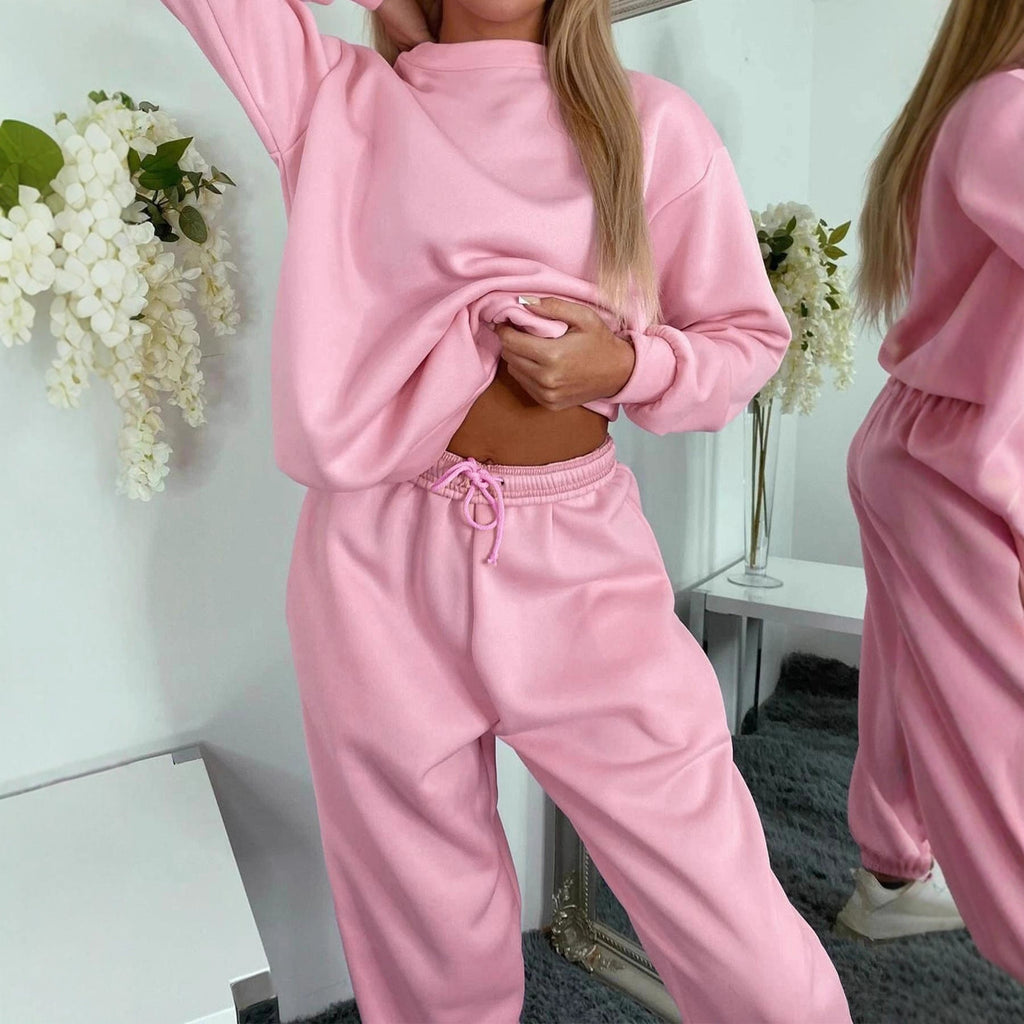 Damen lässiges Sweatshirt und bequeme Jogginghose Set WW