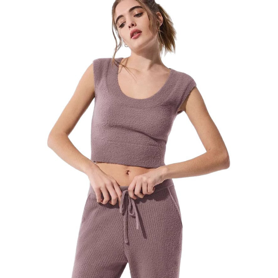 Damen ärmelloses Stricktop mit stylishen Details WW