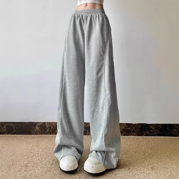 Damen Lässige Jogginghose mit weitem Schnitt und elastischem Bund WW