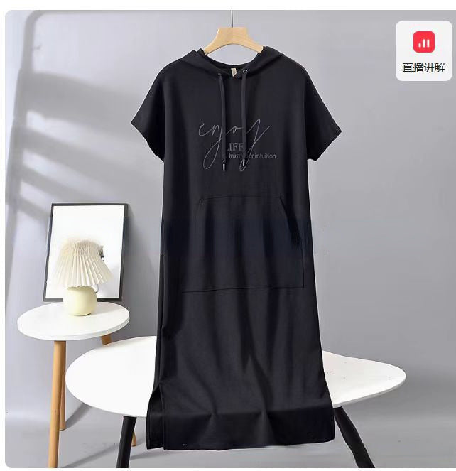 Damen Kapuzenkleid mit lässigem Schnitt und praktischen Taschen WW