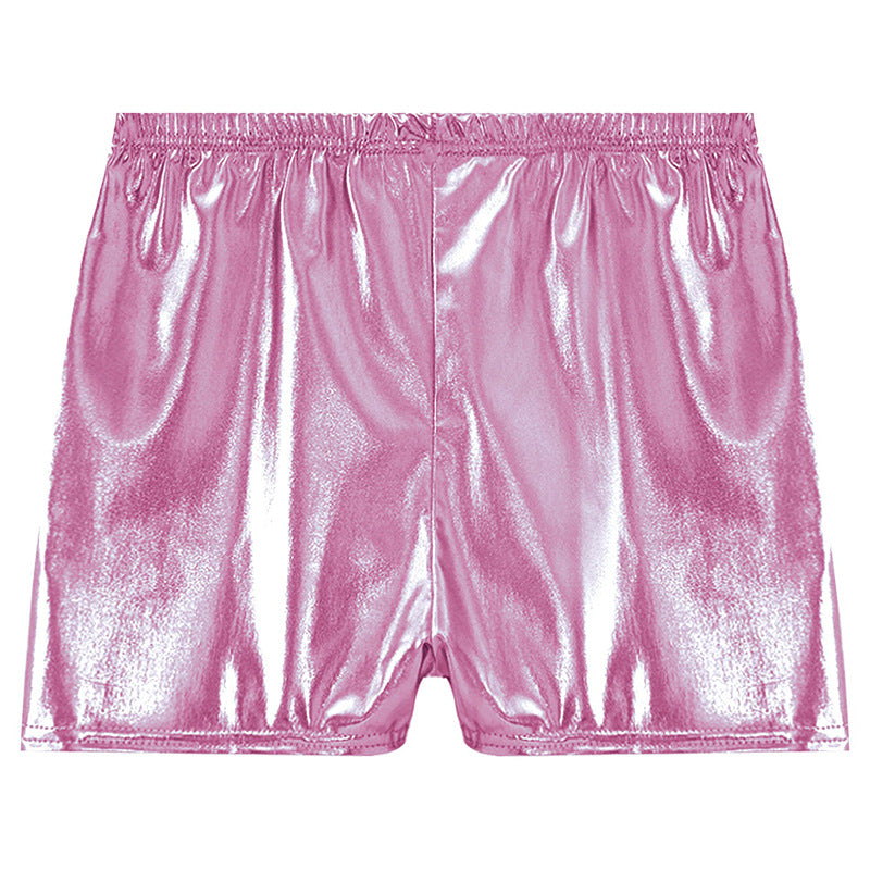 Damen Sportliche Shorts aus glänzendem Material WW