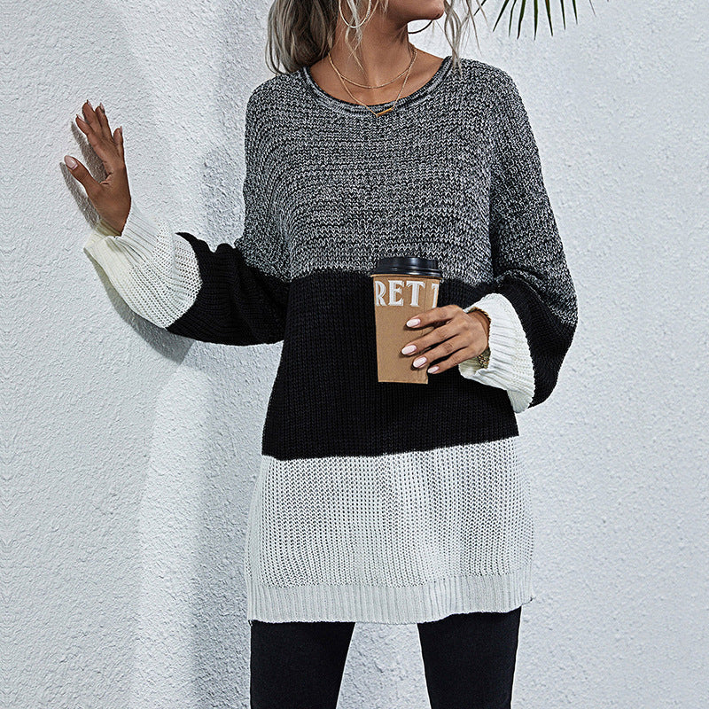 Damen lässiger Oversized Pullover WW