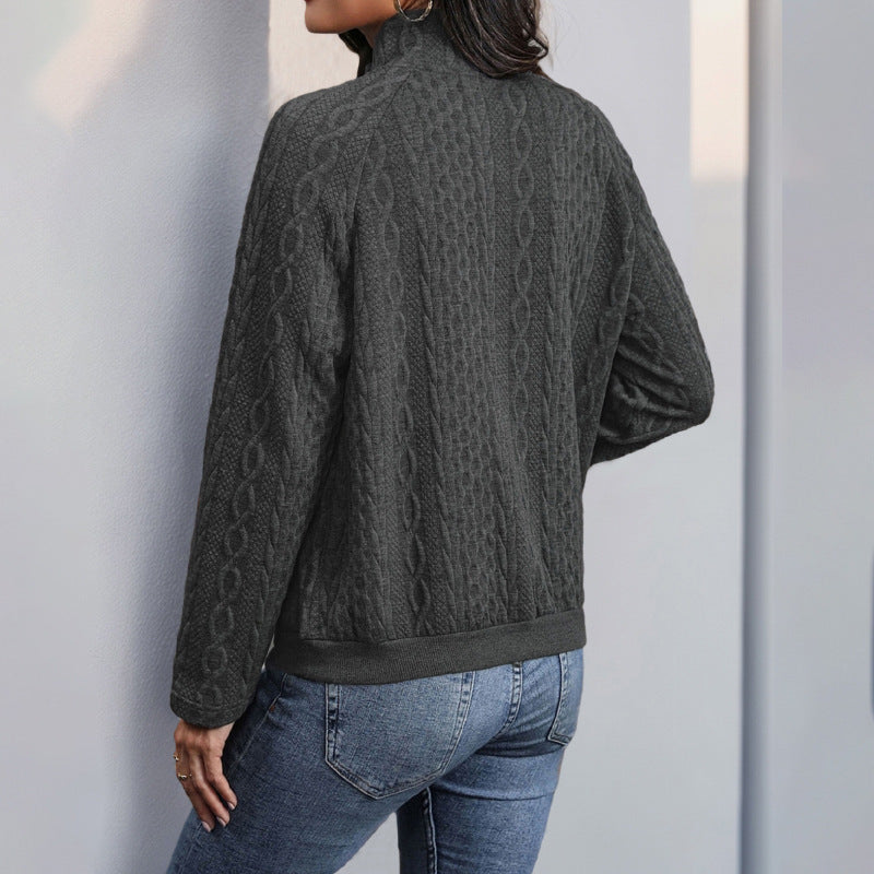 Damen Übergangs-Pullover mit strukturiertem Strickmuster und praktischer Kängurutasche WW