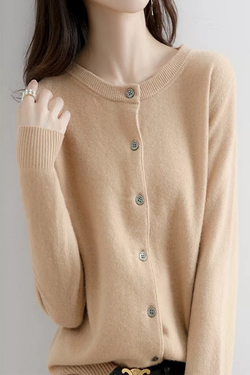 Damen Feinstrick Cardigan mit Knopfleiste und weichem Material WW