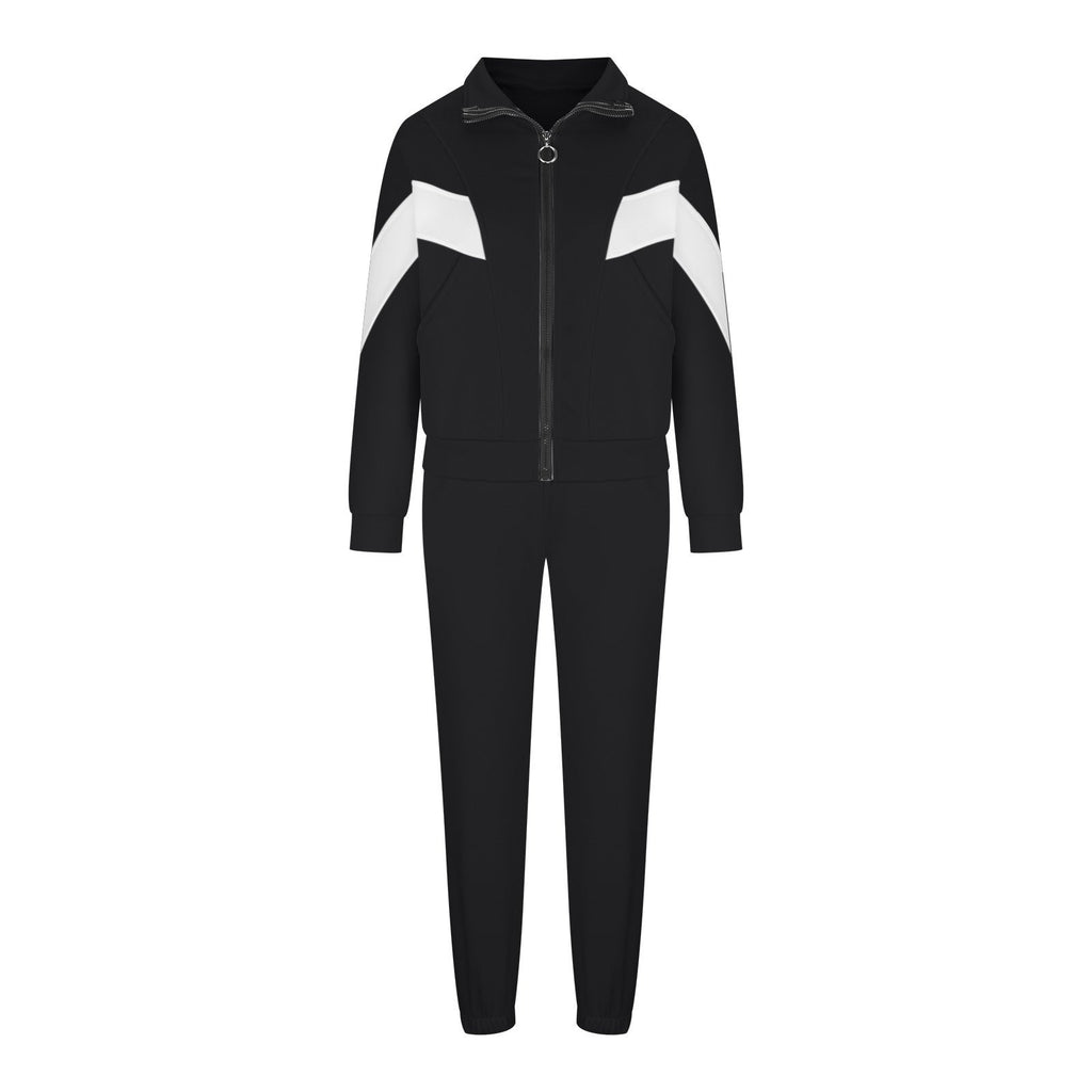 Damen Sportliches Fitness-Set mit modernem Reißverschluss und elastischem Bund WW