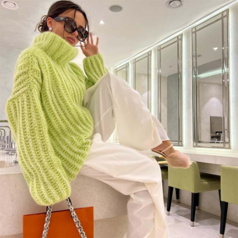 Damen Grobstrick Pullover WW