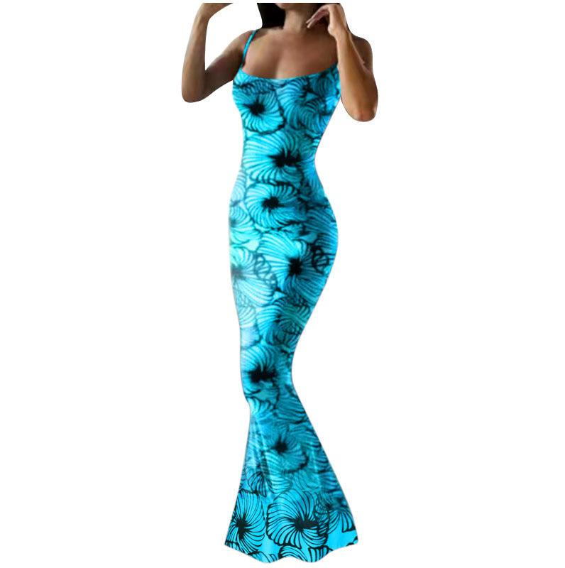 Damen Elegantes Maxikleid mit floralen Muster und schmalem Schnitt WW