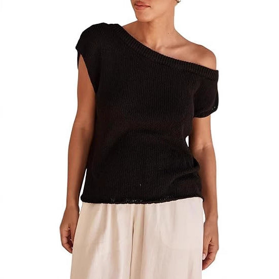 Damen Off-Shoulder Strickoberteil WW