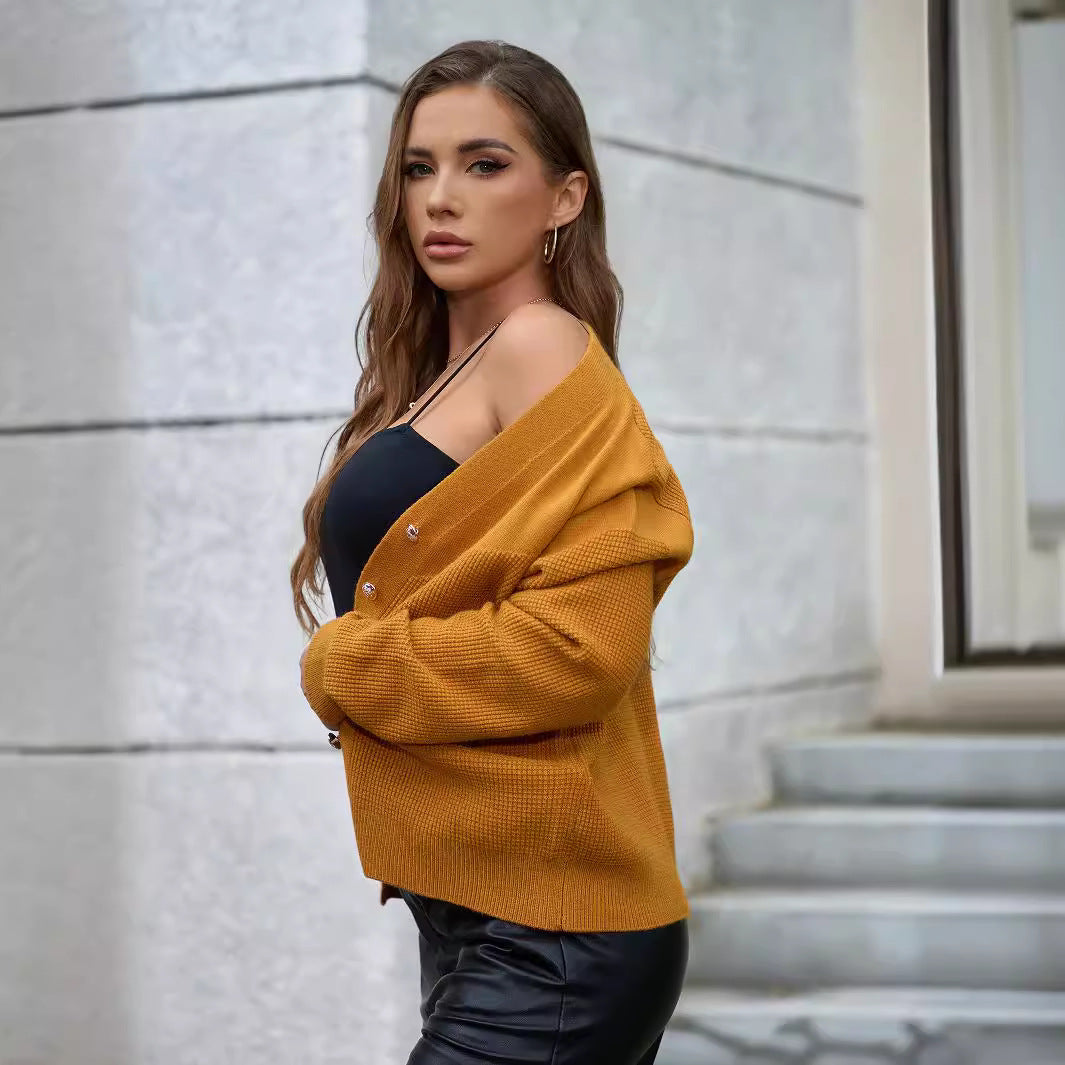 Damen Strickjacke mit Knopfdetails und strukturierter Oberfläche WW