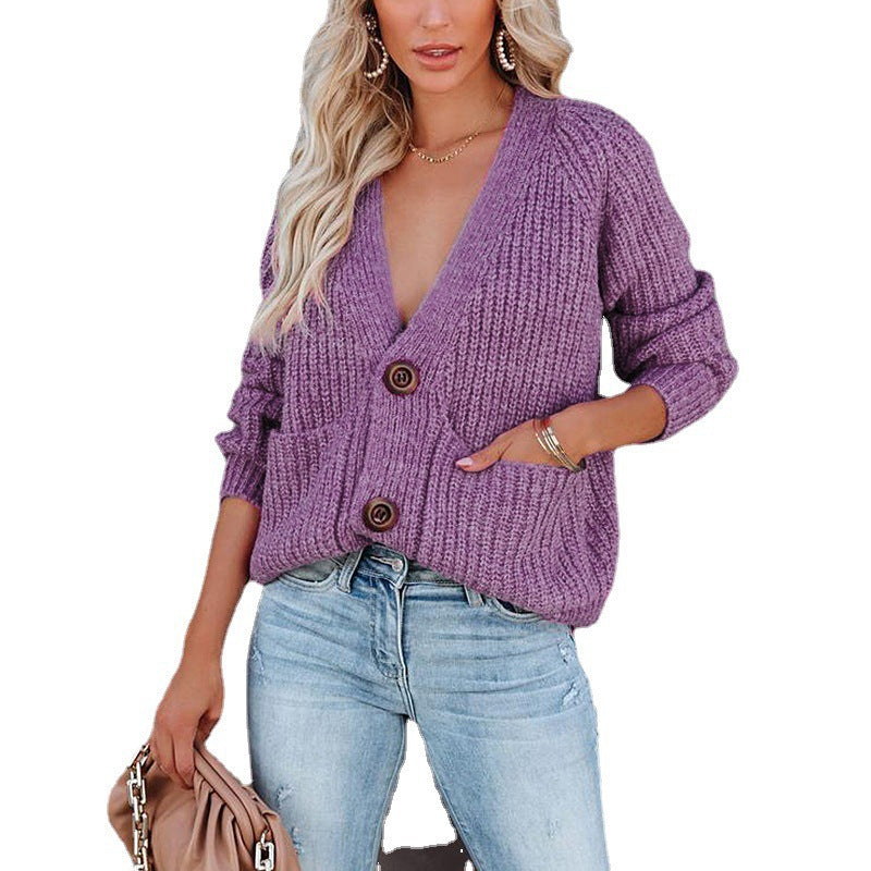 Damen Strickjacke im lässigen Schnitt mit praktischen Taschen WW