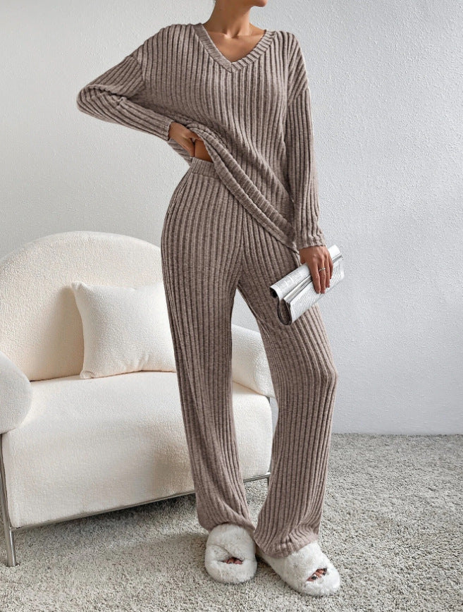 Damen Rippstrick Lounge Set WW