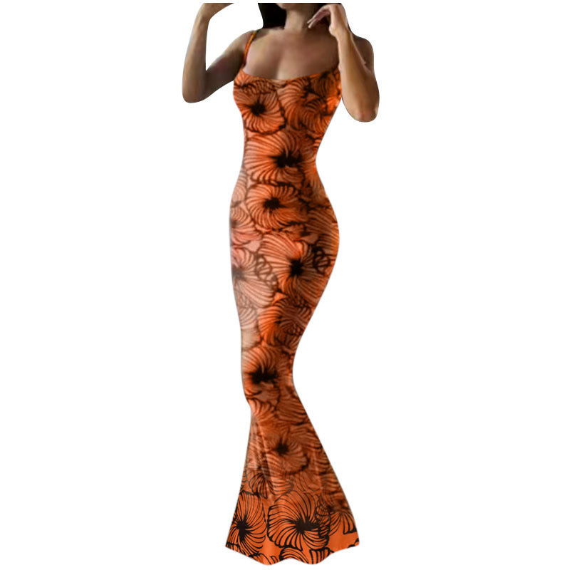 Damen Elegantes Maxikleid mit floralen Muster und schmalem Schnitt WW