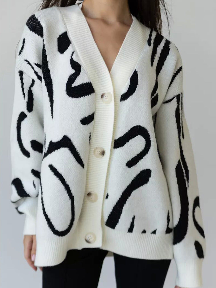 Damen Strickjacke mit einzigartigem Muster WW