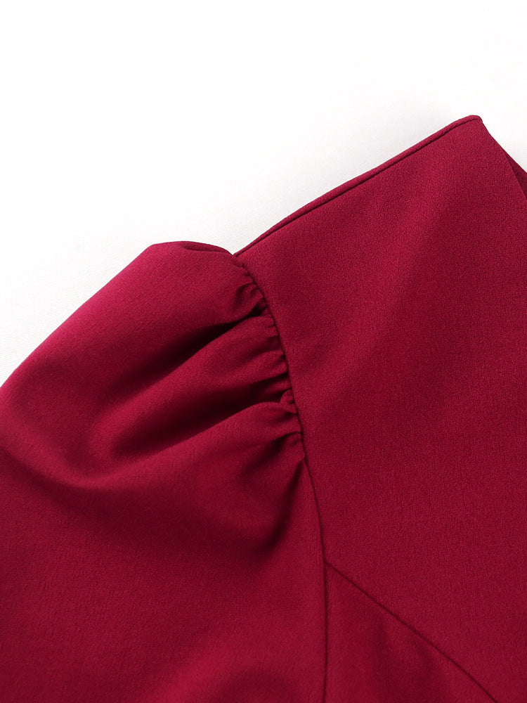 Damen Abendkleid mit asymmetrischem Design und voluminösem Rüschenrock WW