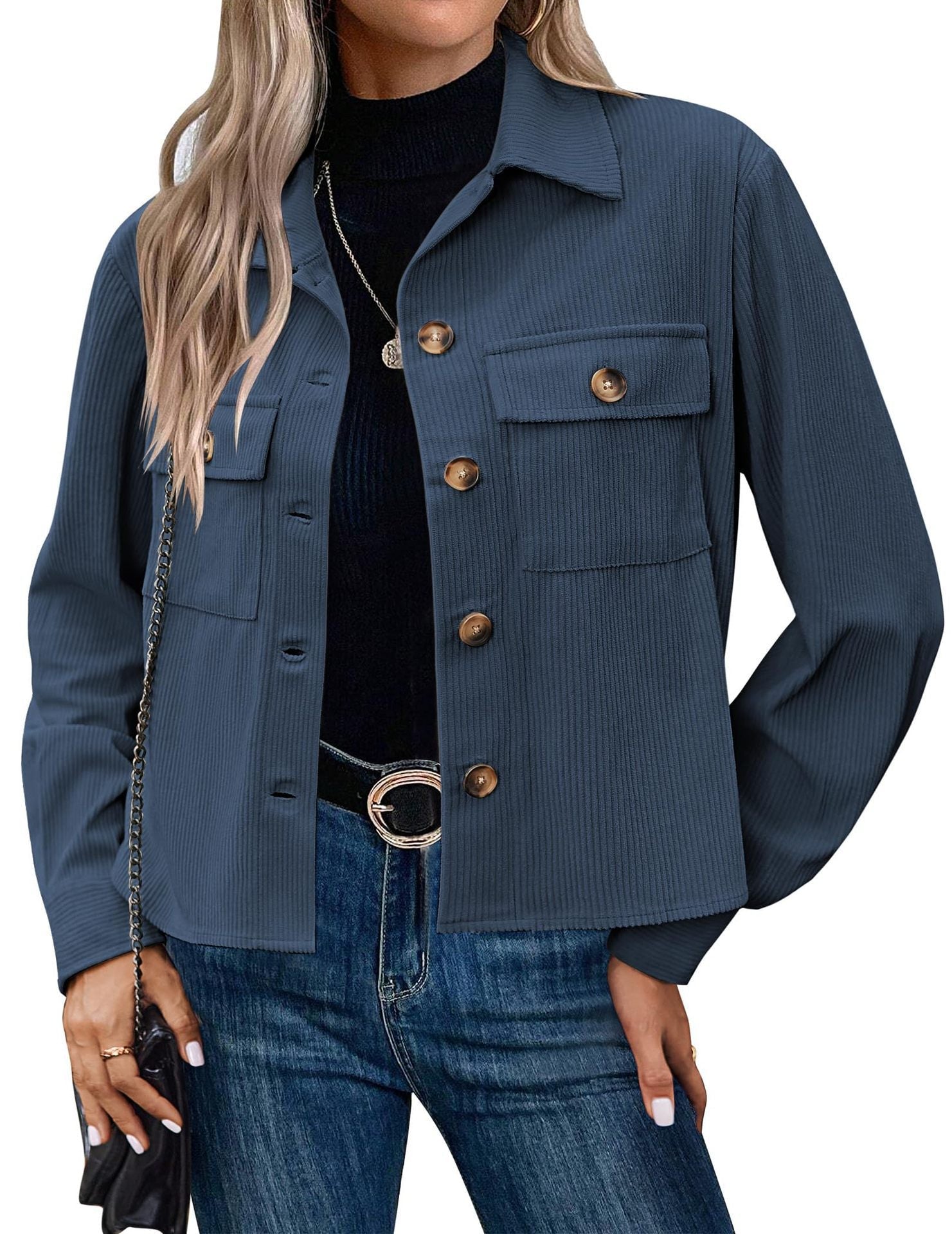 Damen Cordjacke mit praktischen Brusttaschen WW