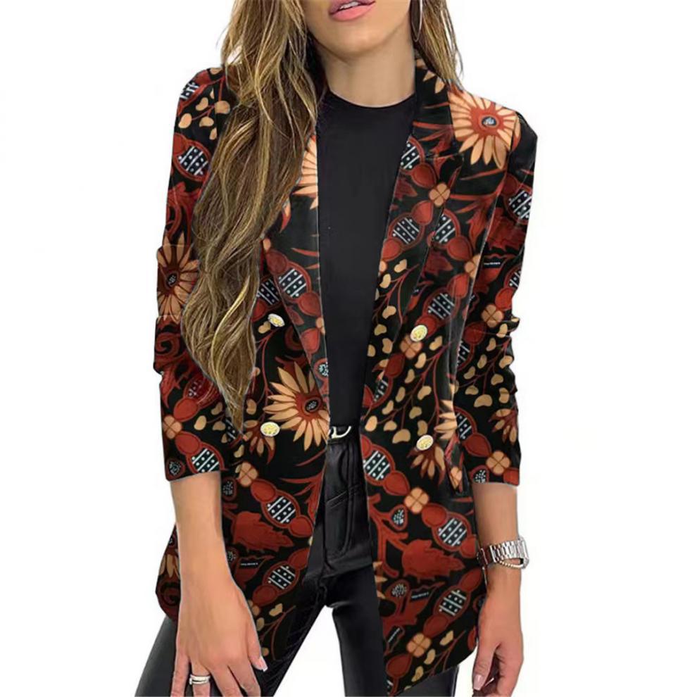 Damen Eleganter Blazer mit floralem Muster WW