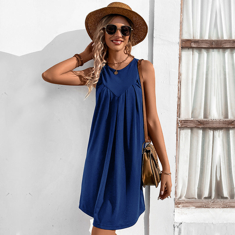 Damen lässiges Sommerkleid mit voluminösem Schnitt und femininen Details WW