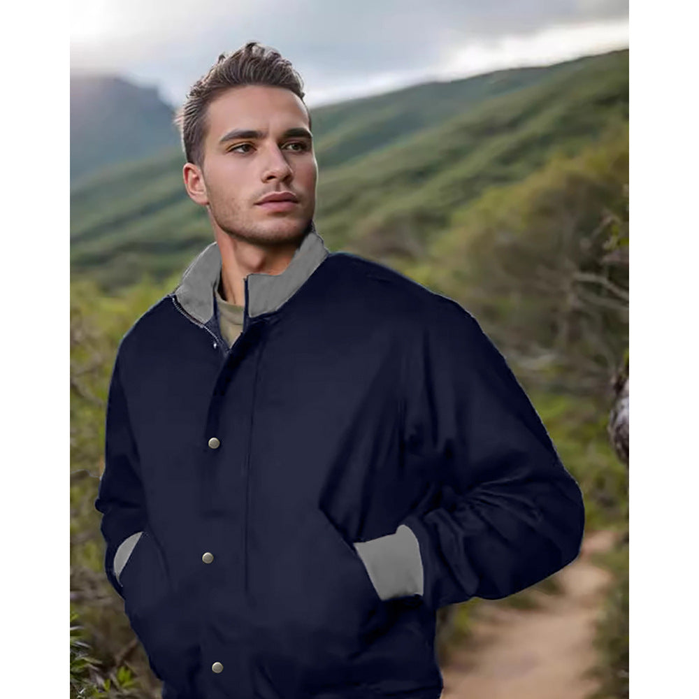 Herren Übergangsjacke mit hohem Kragen und praktischen Taschen WW