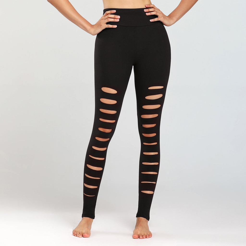 Damen Sport-Leggings mit aufregendem Cut-Out-Design und hohem Bund WW