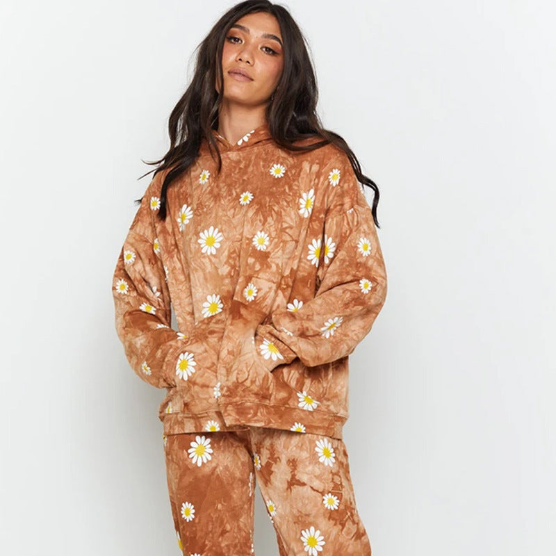 Damen Kapuzenpullover mit floralem Muster WW