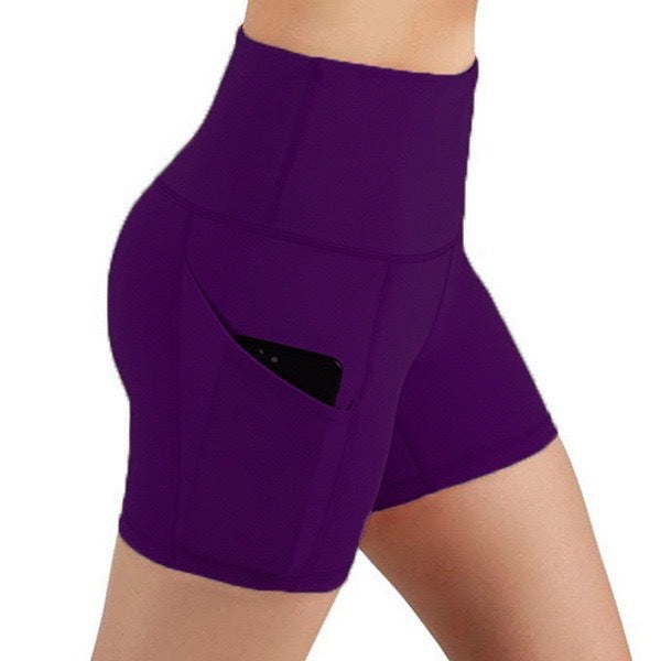 Damen Sportliche Hochtaillierte Shorts WW