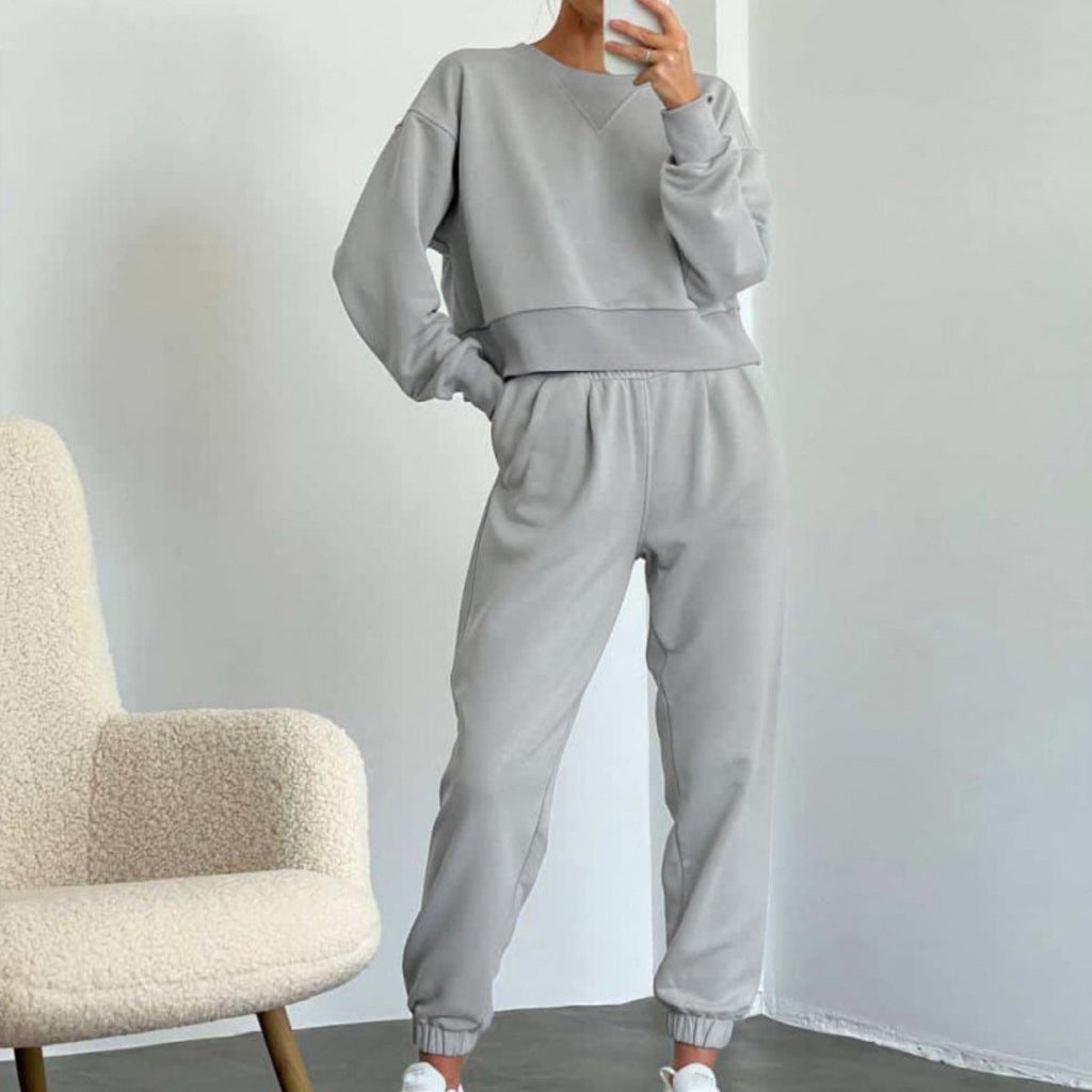 Damen sportliches Freizeit-Set mit hochflexiblem Bund und modernem Schnitt WW
