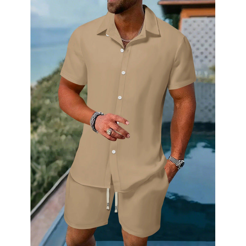 Herren lässiges Kurzarmhemd und Shorts Set WW