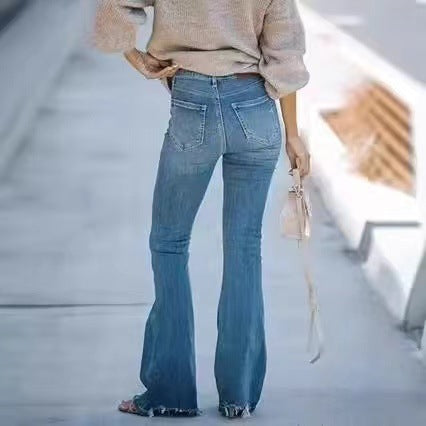 Damen Flared Jeans mit hohem Bund und schmeichelhaftem Schnitt WW