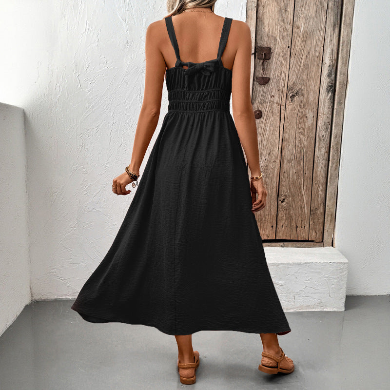 Damen Maxikleid mit elastischem Tailleneinsatz und verstellbaren Trägern WW
