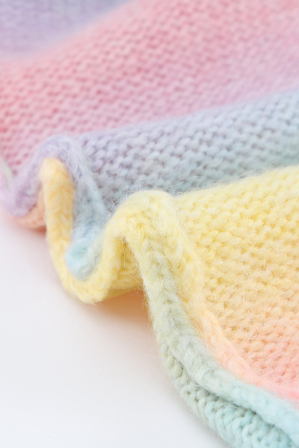 WW | Gradient Offene Vorderseite Fallendes Schulter Cardigan