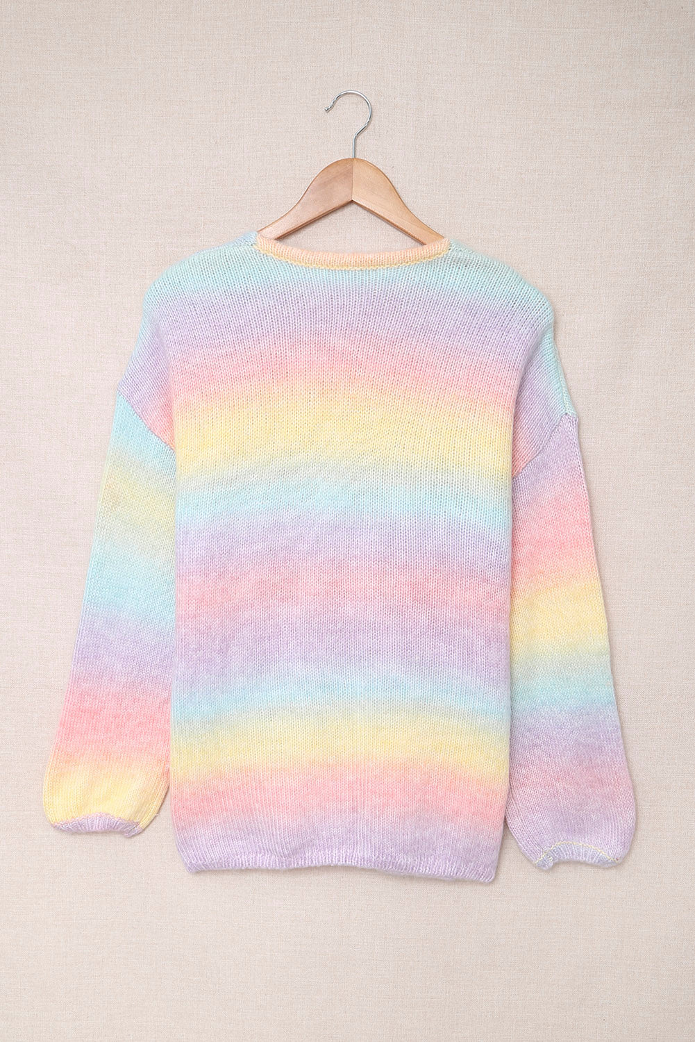 WW | Gradient Offene Vorderseite Fallendes Schulter Cardigan